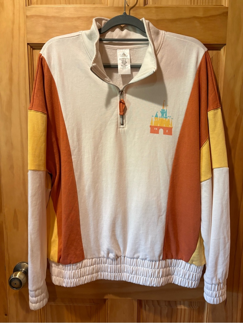 Disney Parks "Living My Best Disney Life" Retro Quarter-Zip Pullover unisex XL
